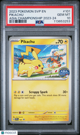 2023 Pokemon SVP EN-SV Black Star Promo Pikachu #101 Asia Champ 23-24 PSA 10 Gem